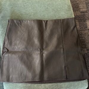 Elegant Black Faux Leather Skirt